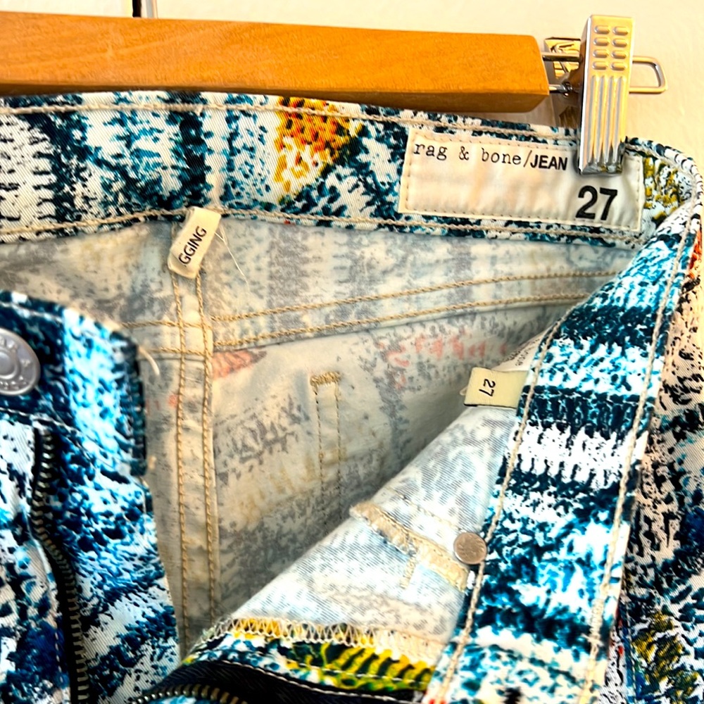 Rag & Bone Multi-Color Jeans Size 27 Inseam 28 1/2 - image 3